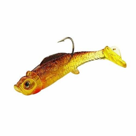 Northland Mimic Minnow Shad Swimbait, 1 78, 116 Oz, Sz 2 Hook, Gold Shiner, Strip Card MM2-6-12